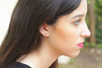  Fancy simple ball gold studs 2