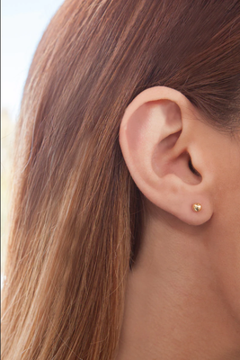 Fancy Simple Ball Gold studs 1