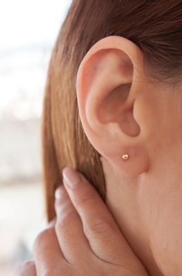  Fancy simple ball gold studs 1
