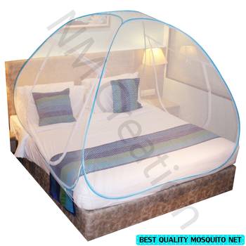 Designer Blue Mosquito Net Foldable Double Bed Net King Size 2