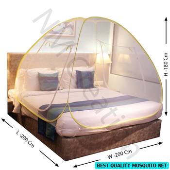 Yellow Mosquito Net Foldable Double Bed Net King Size 3