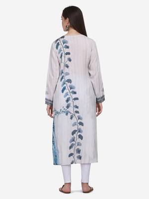 Shaily Retails Light grey Colour Straight Kurta 2