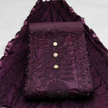 Purple chikankari cotton salwar 1