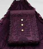 Purple chikankari cotton salwar