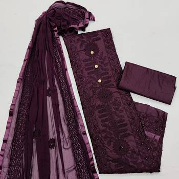 Purple chikankari cotton salwar 2