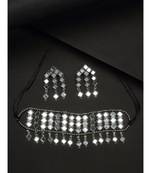 Silver silver plated Silver Alloy  Necklace WITH EARRINGS