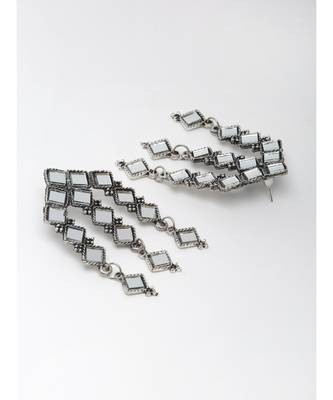 Silver silver plated Silver Alloy  Necklace WITH EARRINGS 3