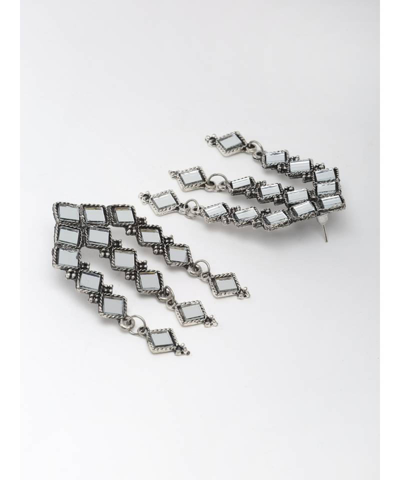 Silver silver plated Silver Alloy  Necklace WITH EARRINGS