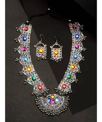 Multicolor silver plated Alloy Necklace 1
