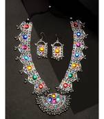 Multicolor silver plated Alloy Necklace