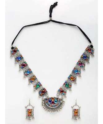 Multicolor silver plated Alloy Necklace 2