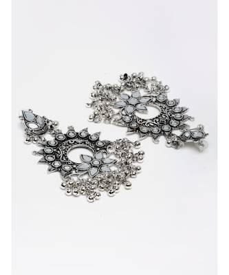 Silver silver plated Silver Alloy  Necklace WITH EARRINGS 2
