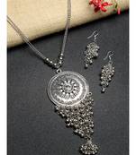 Silver silver plated Silver Alloy  Necklace WITH EARRINGS
