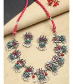 Silver silver plated Silver Alloy  Necklace WITH EARRINGS