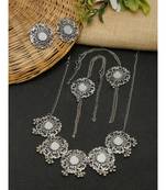 Silver silver plated Silver Alloy  Necklace WITH EARRINGS