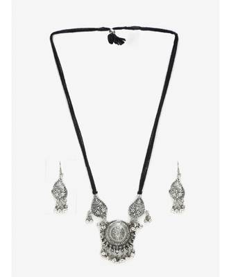 Silver silver plated Silver Alloy  Necklace WITH EARRINGS 2