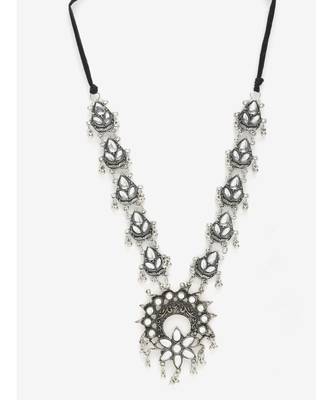 Silver silver plated Silver Alloy  Necklace WITH EARRINGS 3