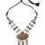 Pink stone silver plated Alloy Necklace