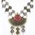 Pink stone silver plated Alloy Necklace