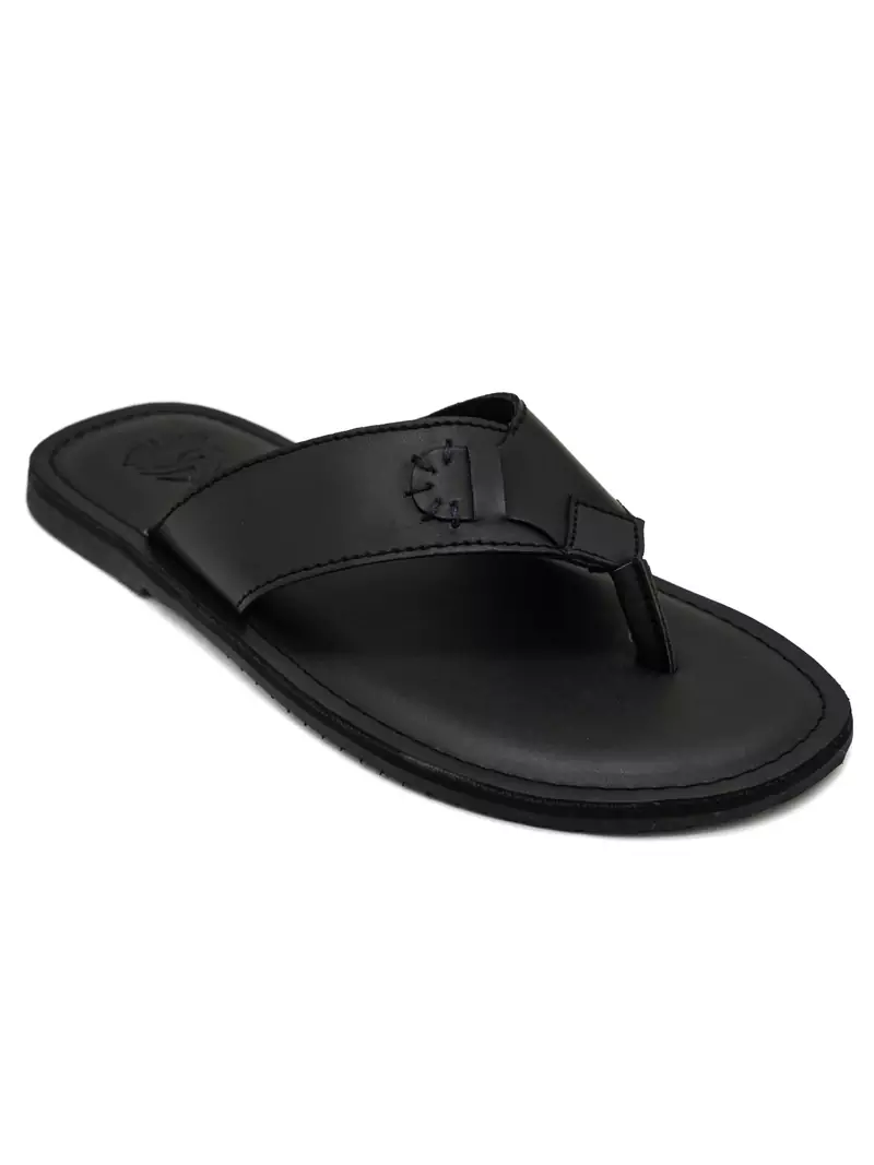 Trends & Trades Mens Black Thong Sandals