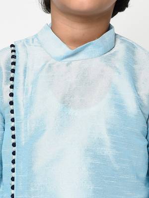 Boys Blue Solid Kurta with Patiala 2
