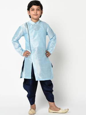 Boys Blue Solid Kurta with Patiala 1