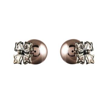 Grey cubic zirconia earrings 2