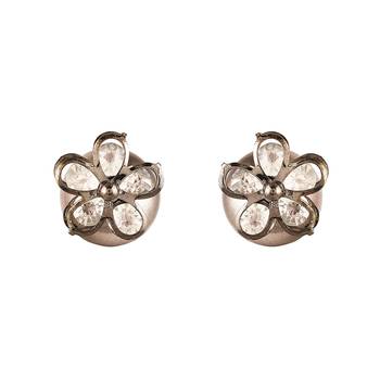 Grey cubic zirconia earrings 1