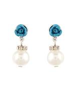 Blue cubic zirconia earrings