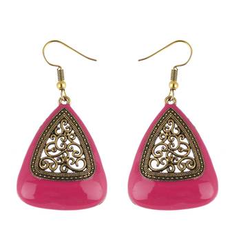 Pink cubic zirconia earrings 1