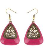 Pink cubic zirconia earrings