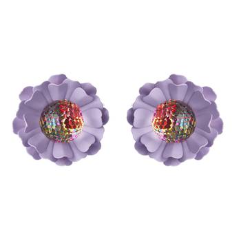 Purple cubic zirconia earrings 1