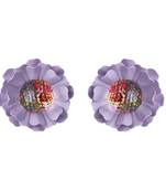 Purple cubic zirconia earrings