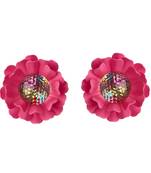 Pink cubic zirconia earrings