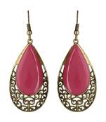 Pink cubic zirconia earrings