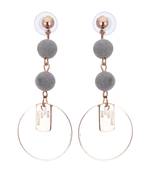 Grey cubic zirconia earrings