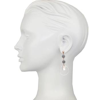 Grey cubic zirconia earrings 2