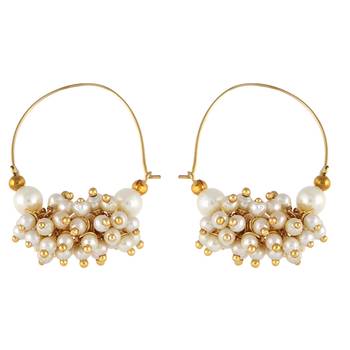 Gold cubic zirconia earrings 1