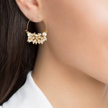 Gold cubic zirconia earrings 3