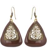 Brown cubic zirconia earrings