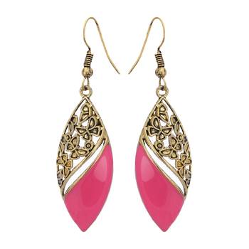 Pink cubic zirconia earrings 1