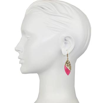 Pink cubic zirconia earrings 2