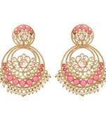 Pink cubic zirconia earrings