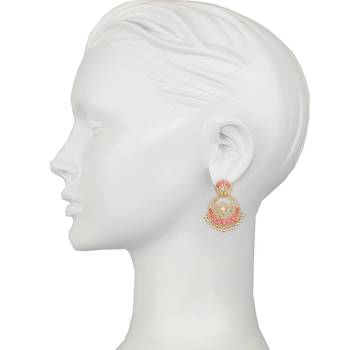 Pink cubic zirconia earrings 2