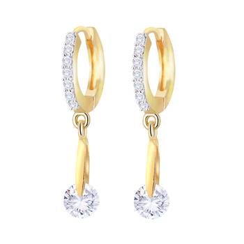 White cubic zirconia combo-earrings 3