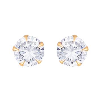 White cubic zirconia combo-earrings 4