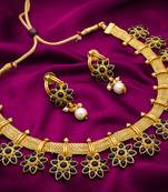 multicolor Traditinal Gold Plated Alloy Necklace