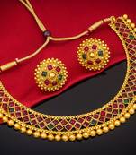 multicolor Traditinal Gold Plated Alloy Necklace
