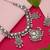 Traditinal Silver Plated Oxidised Necklace