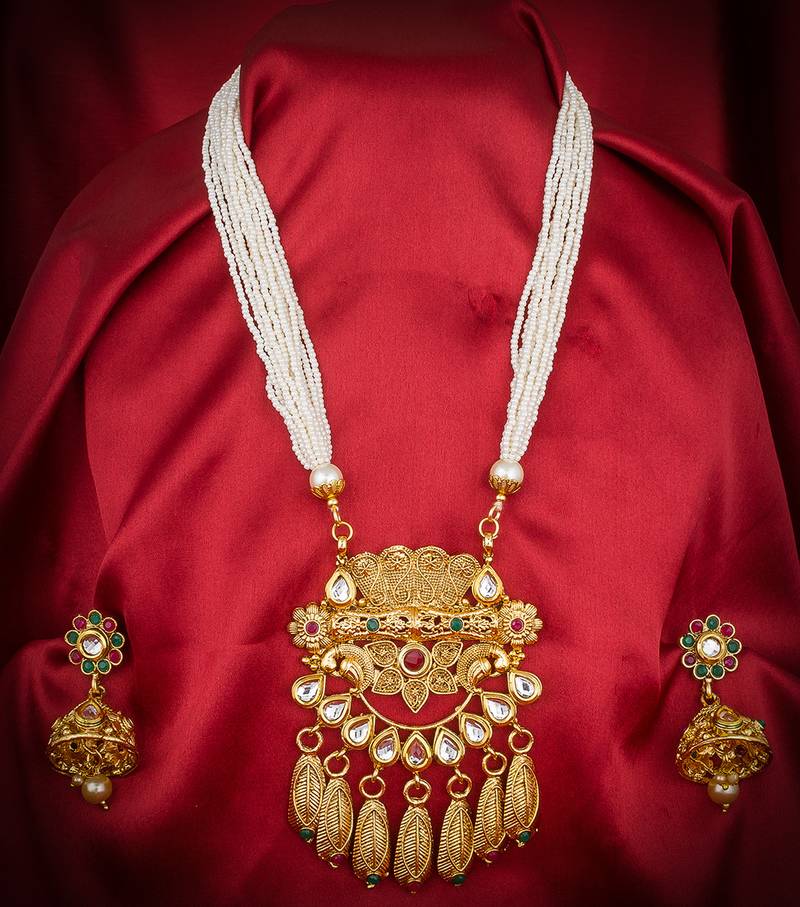 multicolor Traditinal Gold Plated Alloy Necklace